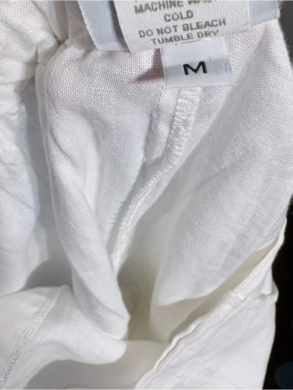 White Linen Wide-Leg Pants from Habitat size M - Picture 5 of 5